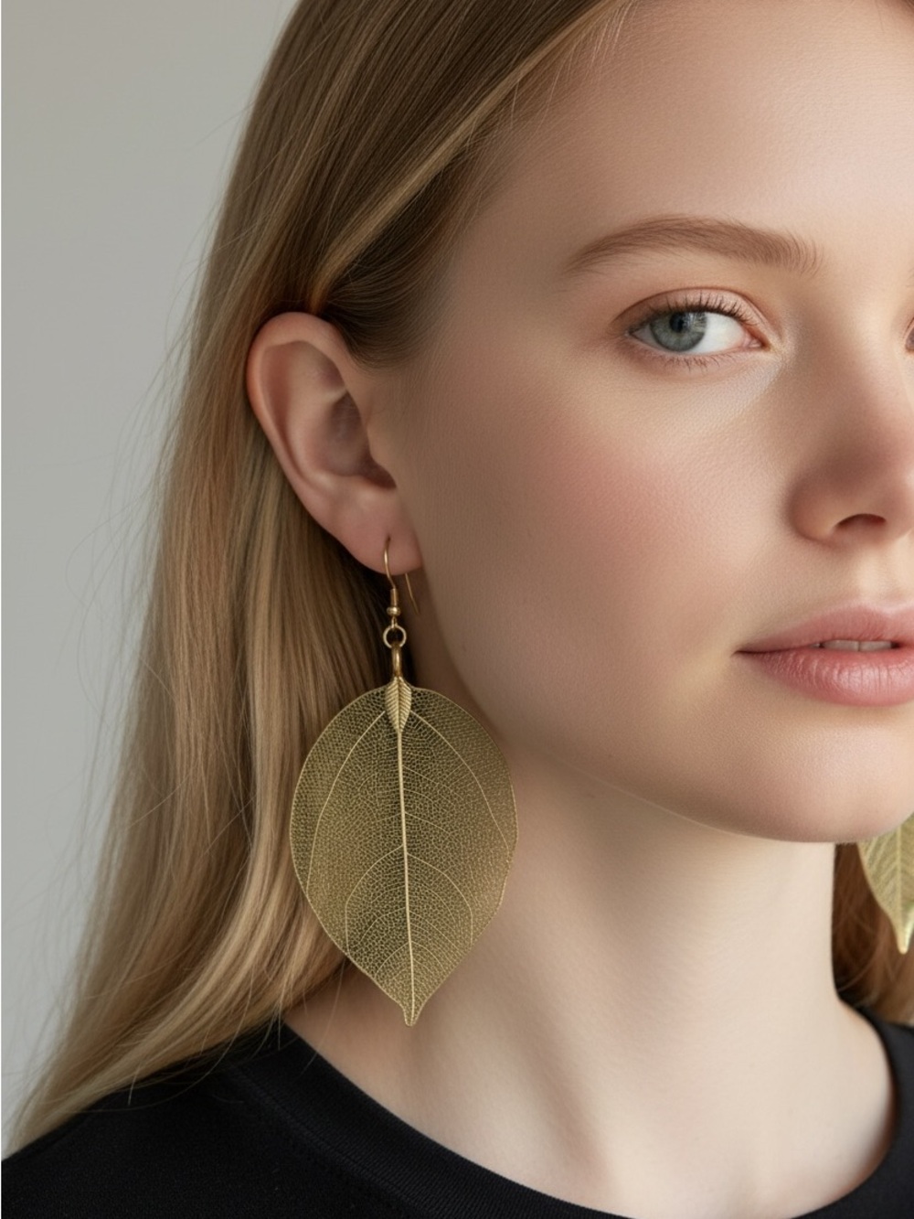 10/9 Gold Leaf Drop Earrings - Women Jewelry
